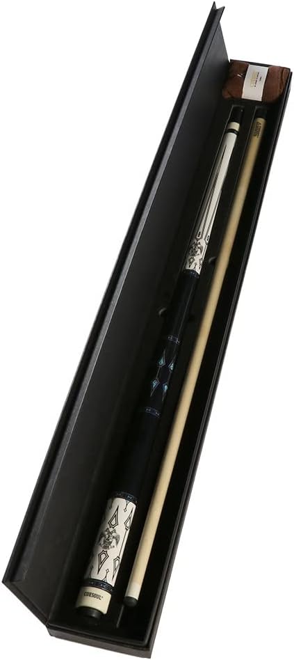 CUESOUL Galaxy 58 Zoll 19 Unzen Billardqueue, 13 mm Spitzen Weiss CSPC-GX-3, Weiss CSPC-GX-3