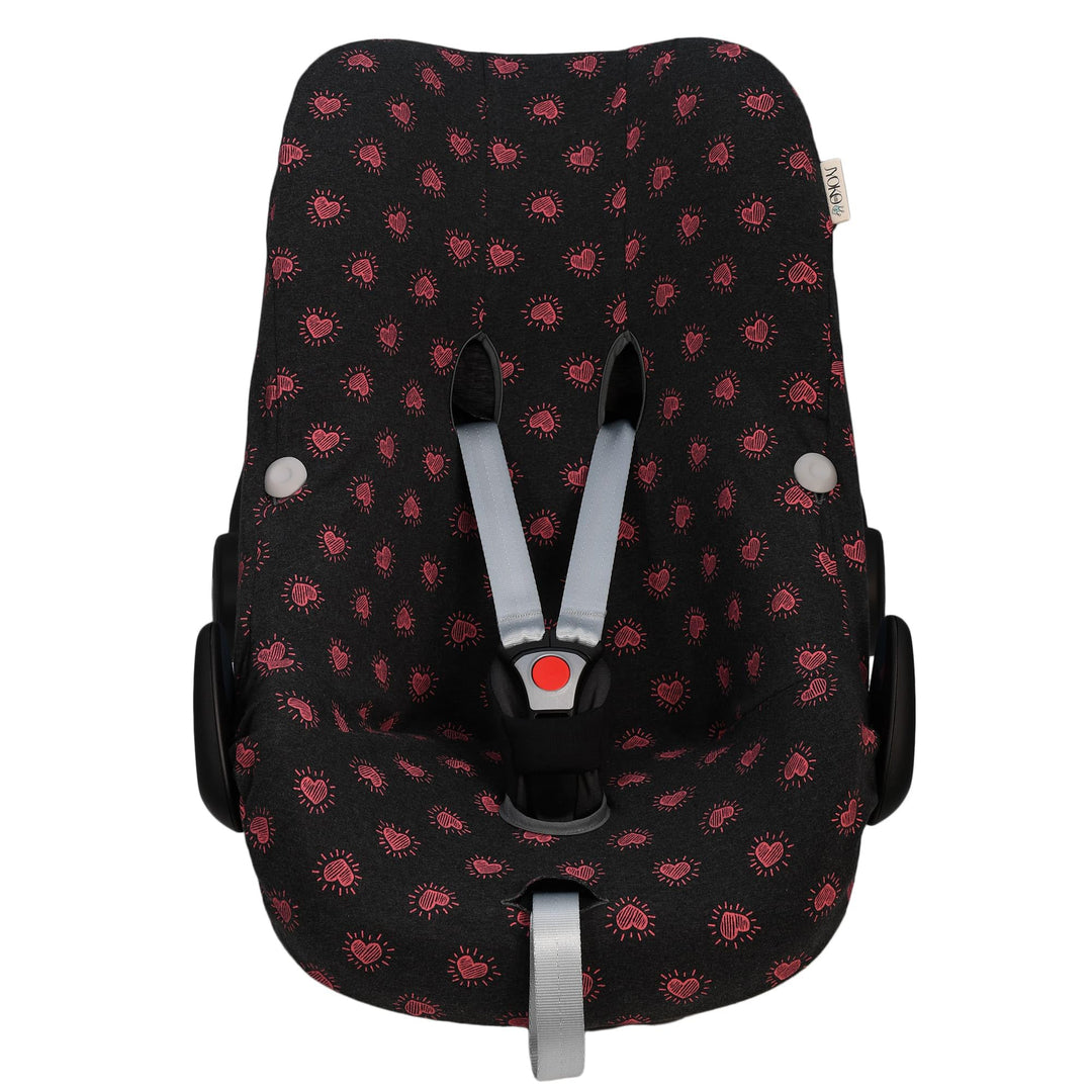 JYOKO Kids Bezug für Autositz kompatibel mit Pebble Maxi Cosi Pebble Pro I-Size, aus Baumwolle (Fluo