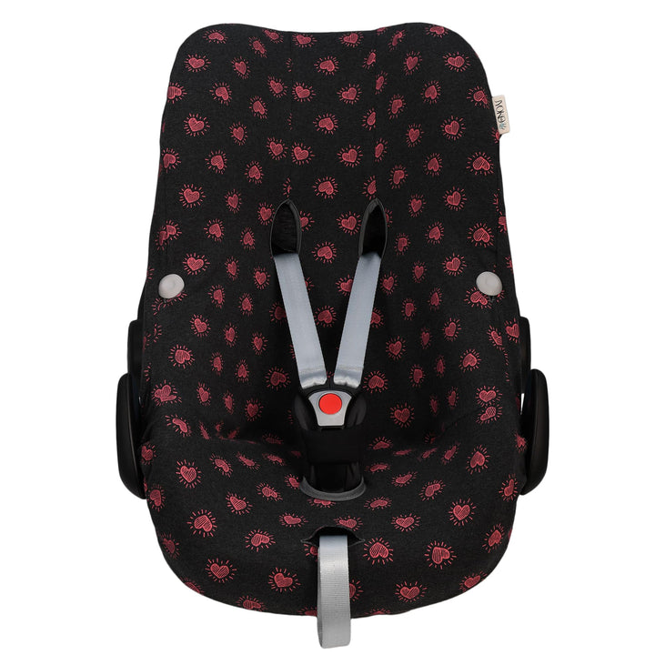 JYOKO Kids Bezug für Autositz kompatibel mit Pebble Maxi Cosi Pebble Pro I-Size, aus Baumwolle (Fluo