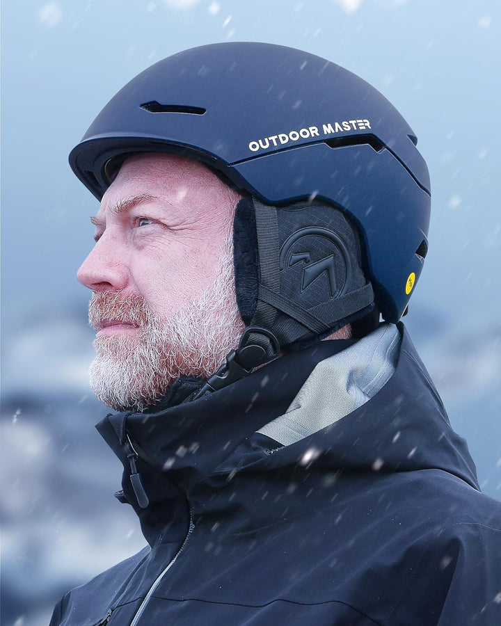 OutdoorMaster ELK MIPS Skihelm - Schneesporthelm Snowboardhelm für Männer Frauen & Jugend Dunkelblau