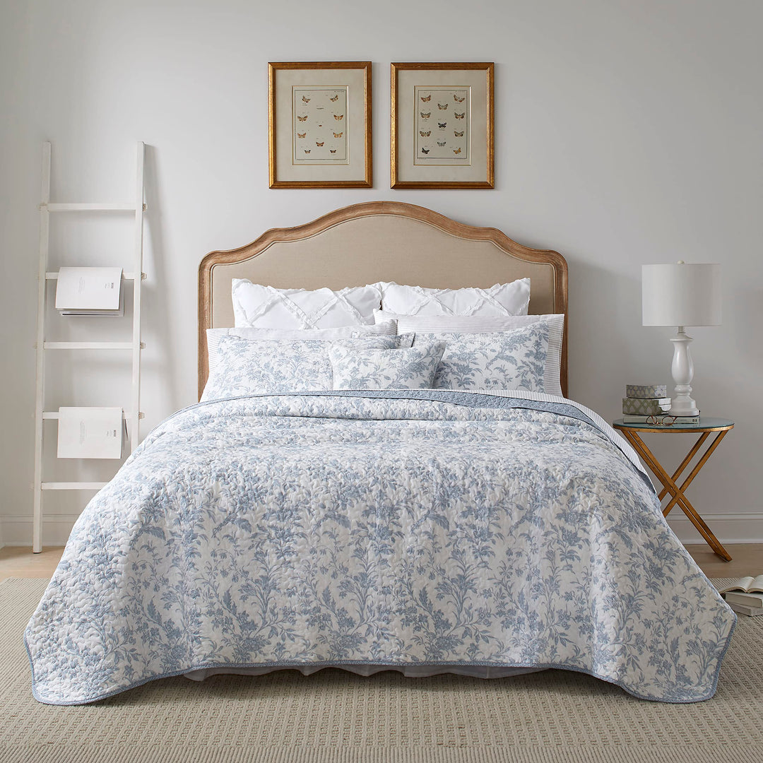 Laura Ashley - Queen-Size-Bettwäsche-Set, Baumwolle, wendbares Bettwäsche-Set mit Kissenbezug, Ganzj