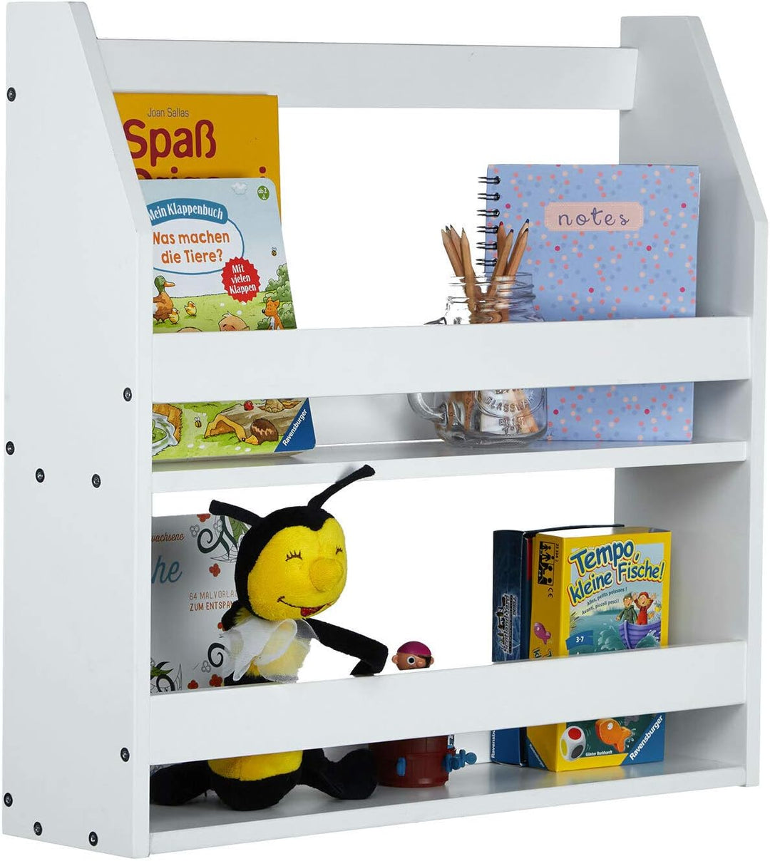 Homestyle4u 1996, Wandregal Weiss, Hängeregal Küchenregal Bücherregal Regal Holz