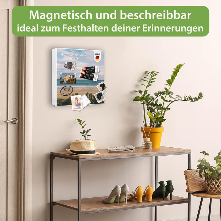 banjado Grosser Schlüsselkasten Metall - Schlüsselbox 30x30cm mit 32 Haken - Schlüsselkasten modern