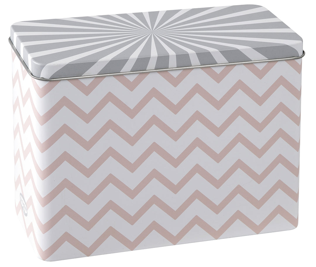 Dr. Oetker 4611 Retro Aufbewahrungsdose, Weissblech, Bunt, 18, 2 x 13, 8 x 7, 5 cm