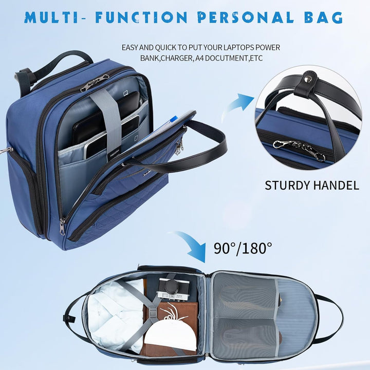 KROSER Handgepäck Koffer Trolley 40cm, Carry On Untersitzer Multifunktional 16-Zoll Leichter Über-Na