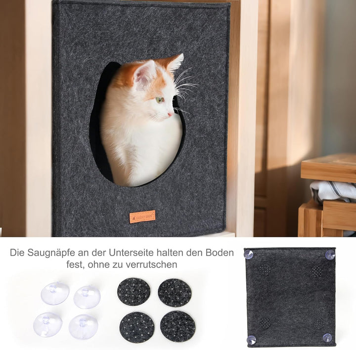 LuckySign Katzenhaus Indoor Katzenhöhle Kallax Regal Katzenkorb zum Schlafen Kallax Einsatz für Katz