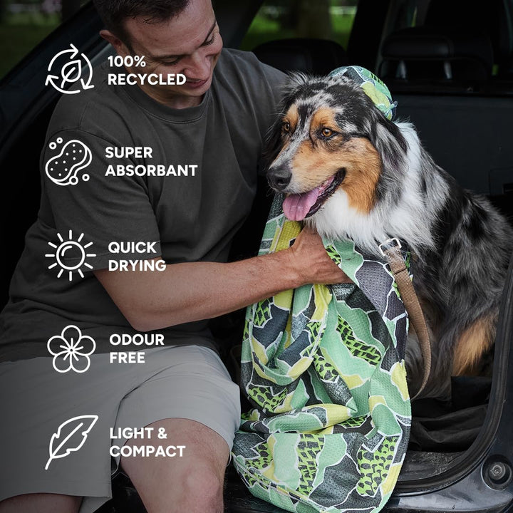 Dock &amp; Bay Hundehandtuch - Besonders saugfähig und schnell trocknendes Handtuch mit Tragetasche - 10