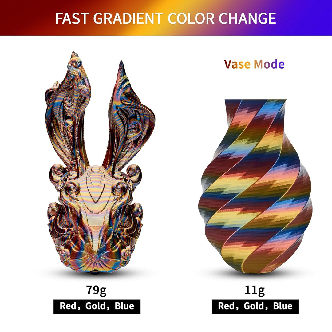 ERYONE Ultra Shiny Silk PLA Filament voor 3D Druker, PLA Filament 1.75mm, +/- 0,03mm,1kg 1 Spule, Tw