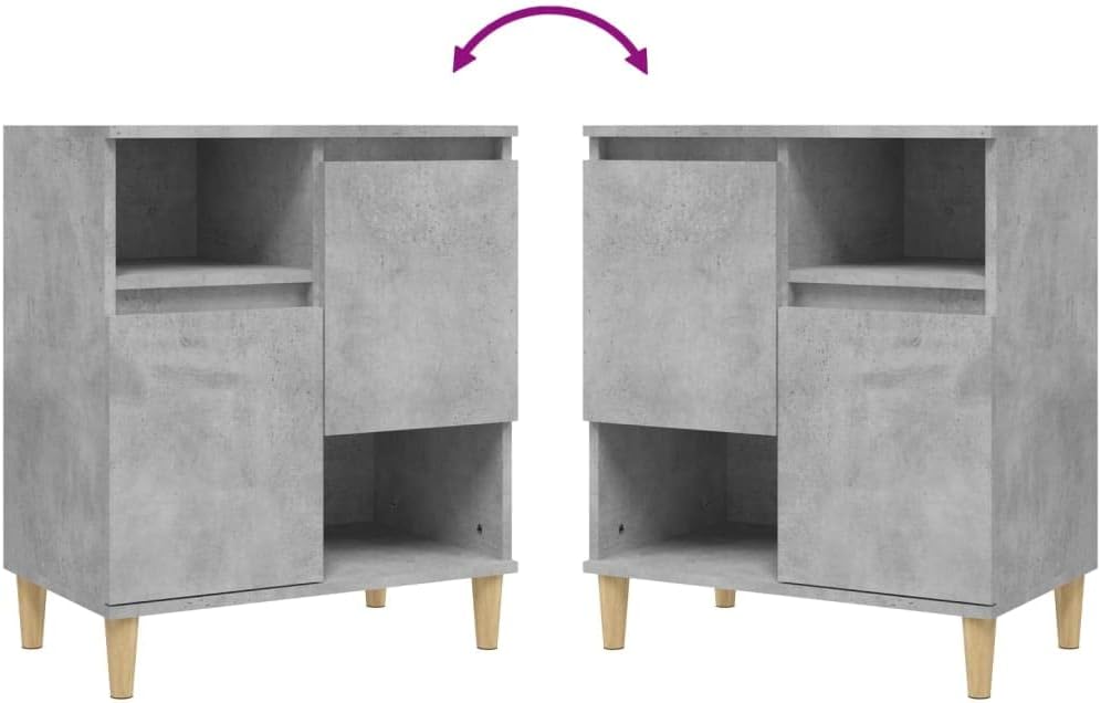 vidaXL Sideboard, Kommode mit 4 Fächern 2 Türen, Highboard Wohnzimmerschrank mit Holzbeinen, Schrank
