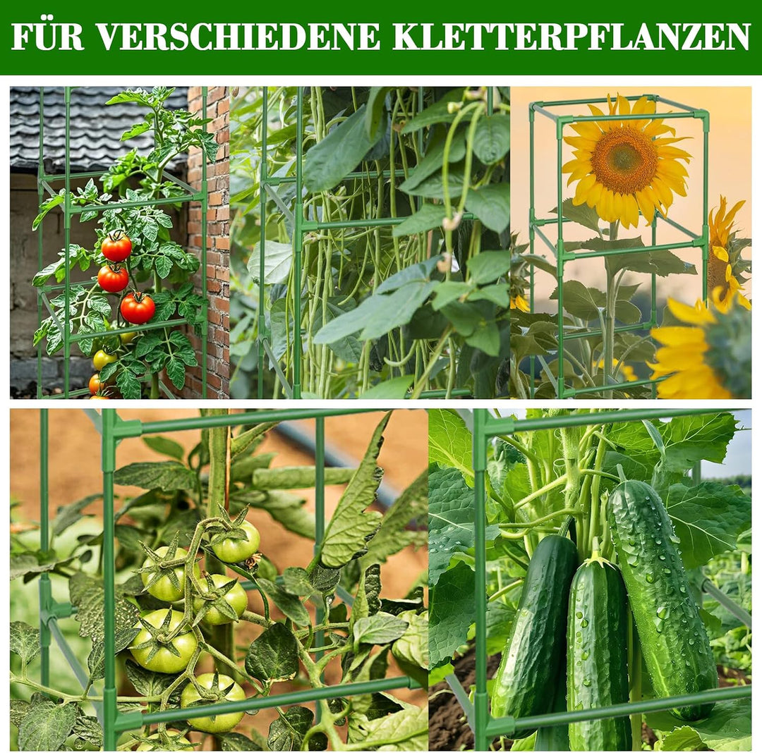 ZeeDix 4 Stück Tomaten Rankhilfe, 151cm Höhenverstellbare Rankhilfe 151cm 4Stück, 151cm 4Stück