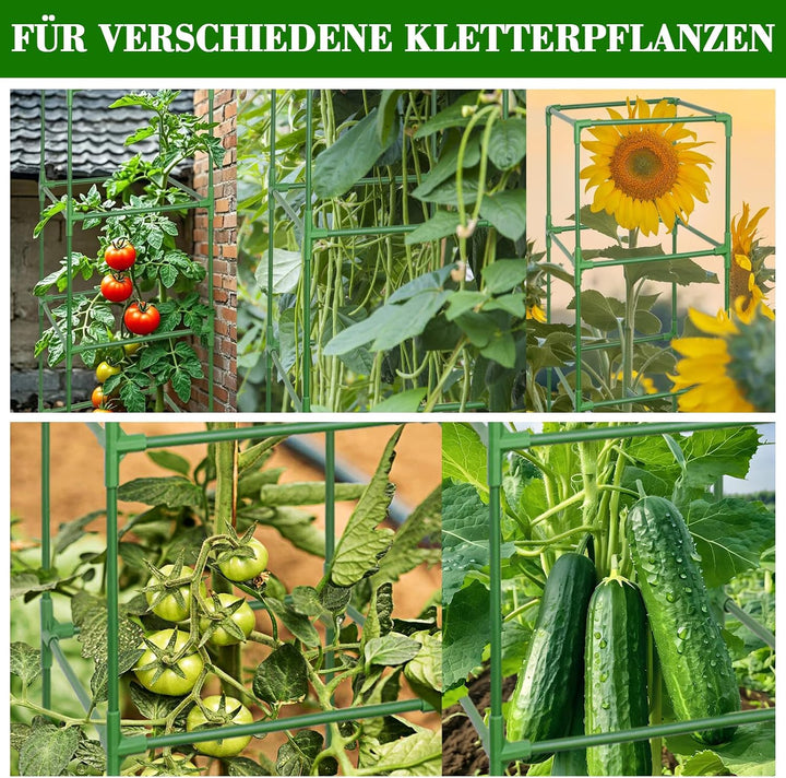 ZeeDix 4 Stück Tomaten Rankhilfe, 151cm Höhenverstellbare Rankhilfe 151cm 4Stück, 151cm 4Stück