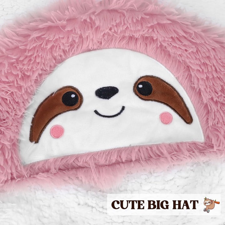 MSISILY Faultier Decke Mit Ärmeln und Kapuze, Kuscheldecke Flauschig Fleecedecke Wohndecken Warm She