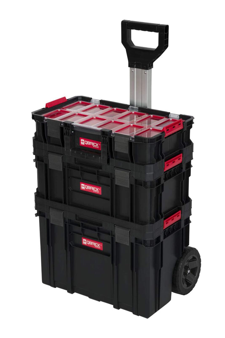 XL Werkzeugtrolley, Werkstattkoffer Set, Werkstattwagen Set ausQ-Brick Serie mit viel Zubehör! B x T