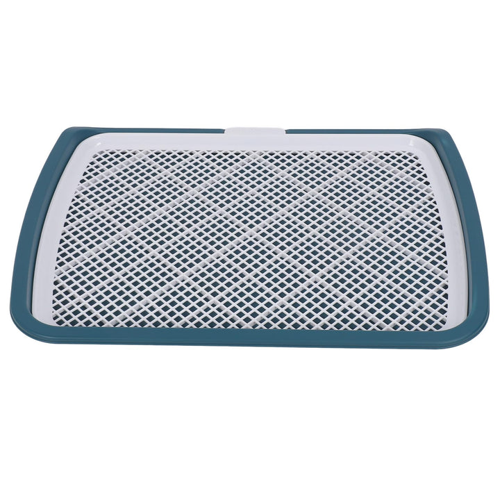 GLOGLOW Hundetoilette mit Gitter für Welpen, Abnehmbare Trainingsschale, 50 x 66 x 5 cm, Blau BLUE,