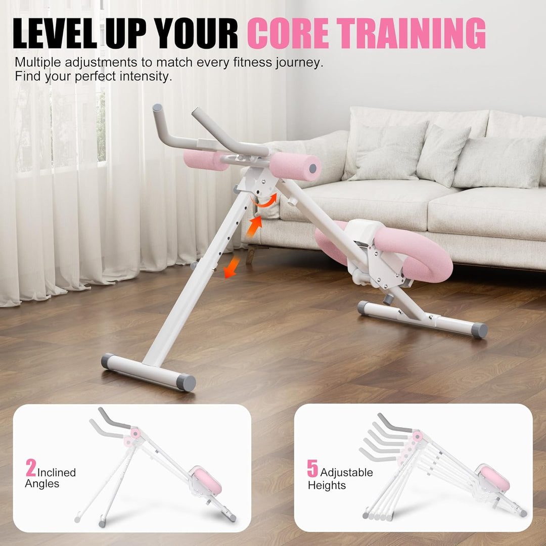 bauchtrainer für zuhause, verstellbarer Bauchtrainer mit LCD-Monitor, zusammenklappbares Bauchmuskel