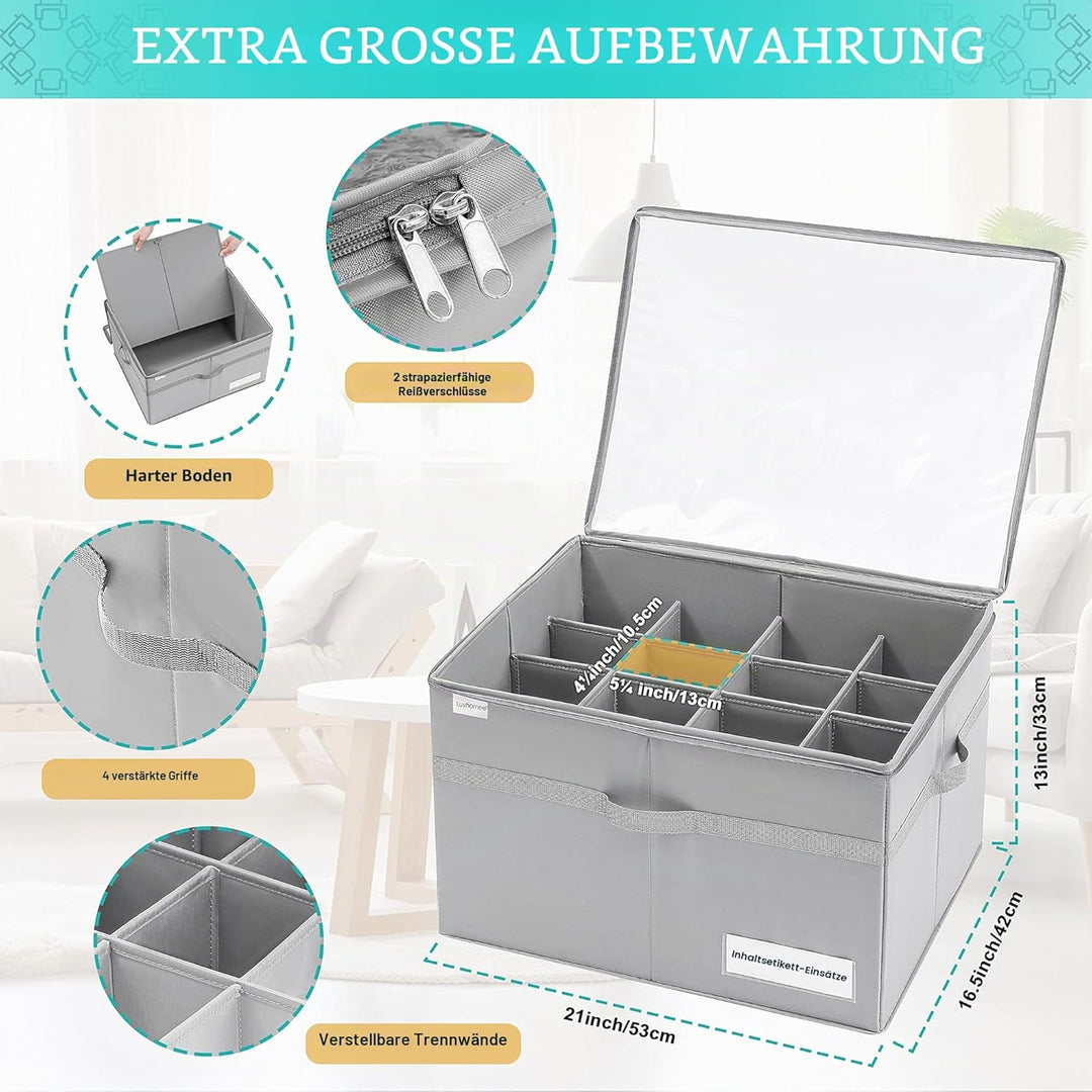LUVHOMEE Schuhorganizer für Closet, Passt 16 Paare, grosse Schuhschrank, Schuhbox mit Durchsichtigem
