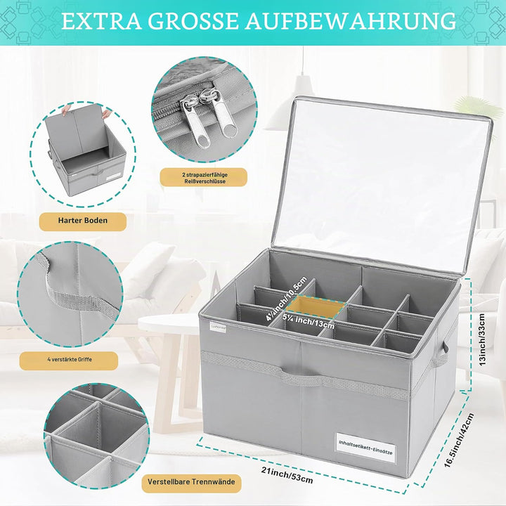 LUVHOMEE Schuhorganizer für Closet, Passt 16 Paare, grosse Schuhschrank, Schuhbox mit Durchsichtigem
