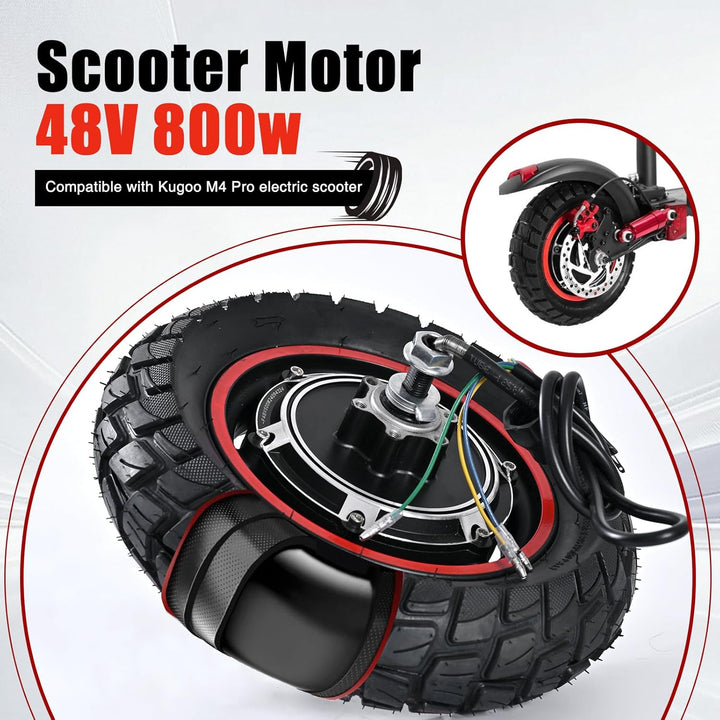Scooter Motor mit 80/65-6 Luftreifen 48V 500W Motor kompatibel für Kugoo M4&M4 Pro Elektroscooter