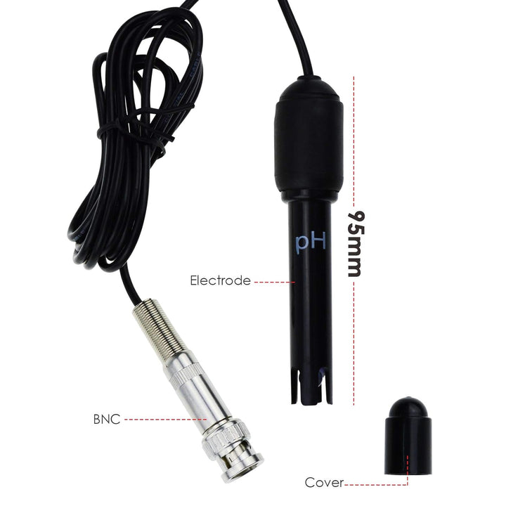2 in 1 Combo pH & Temperatur Meter Wasser Qualität Prüfer Austauschbar BNC pH Elektrode für Aquarien