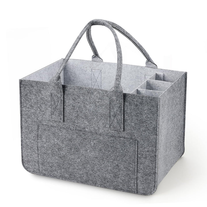 Eurhomewit Filztasche Einkaufstasche mit Fächern, Filztasche Gross 30L Faltbar und Robust Filz Einka