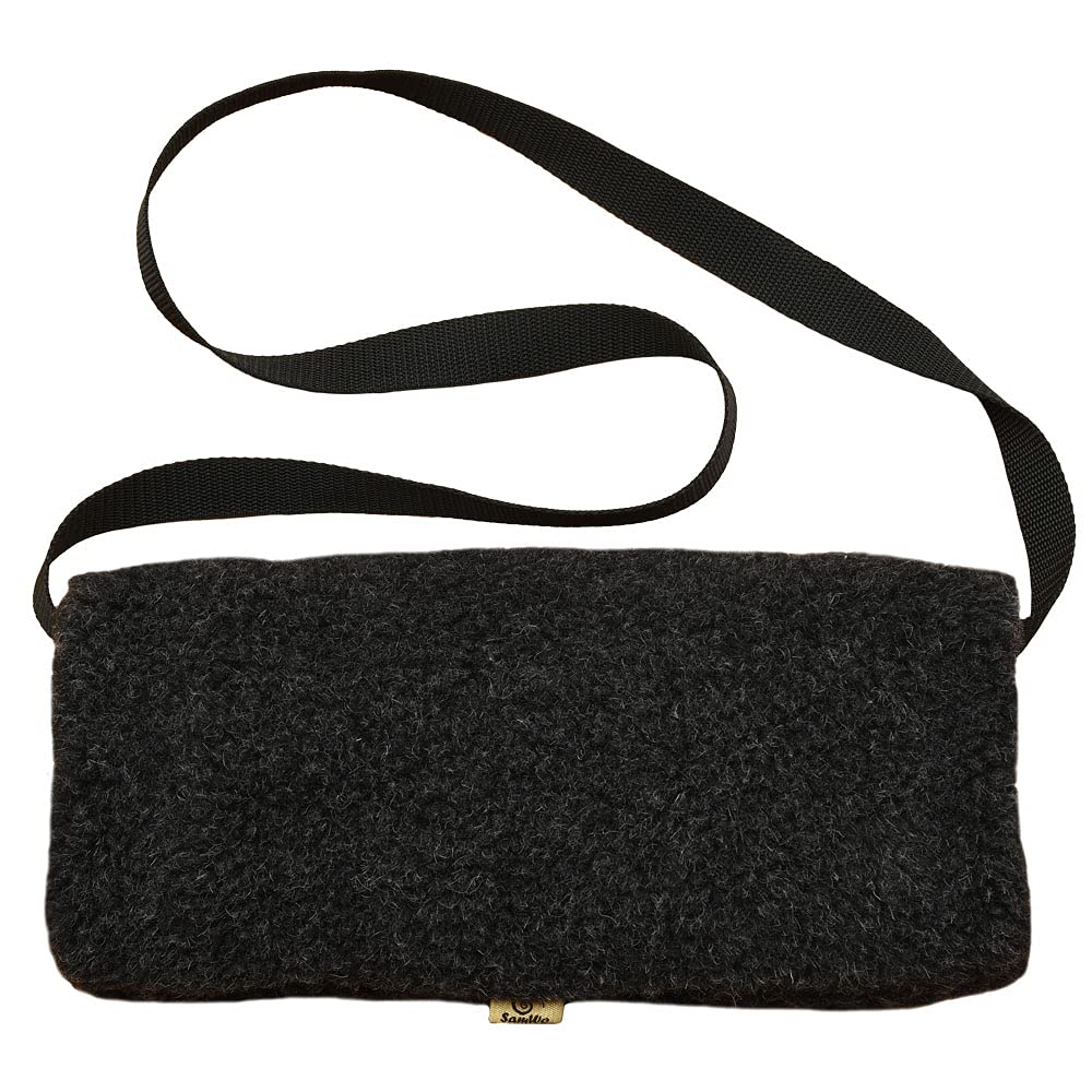 SamWo, Schafwoll-Muff aus natürlicher Merino Schurwolle vom lebenden Schaf Anthrazit Xl, Anthrazit X