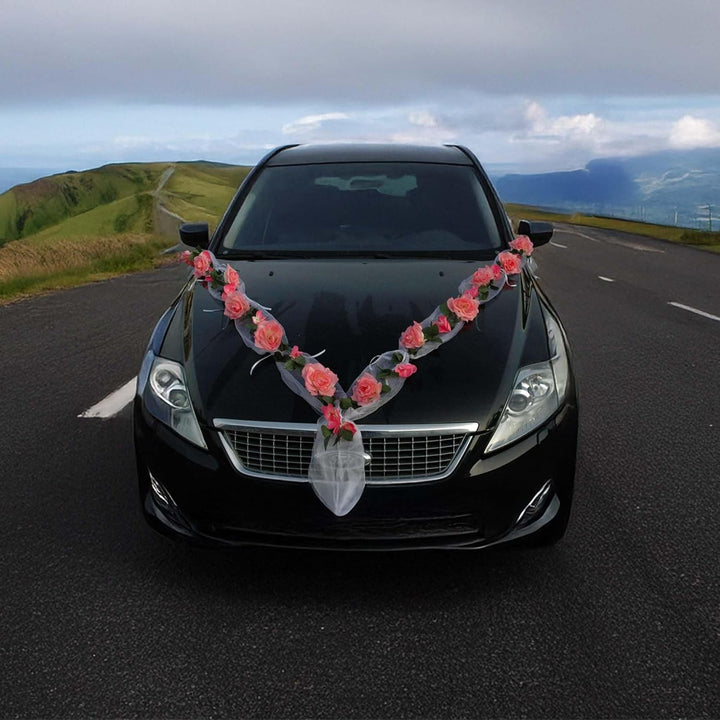 Rosen Girlande Braut Paar Rose Deko Dekoration Autoschmuck Hochzeit Car Auto Wedding ®Auto-schmuck D