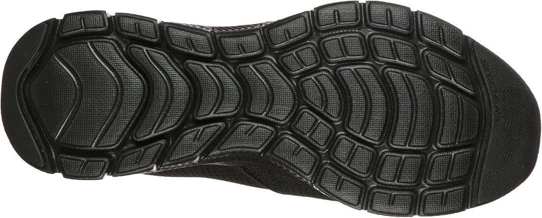 Skechers Herren Flex Advantage 4.0 Tuscan Sneaker 44 EU Black Textile Trim, 44 EU Black Textile Trim