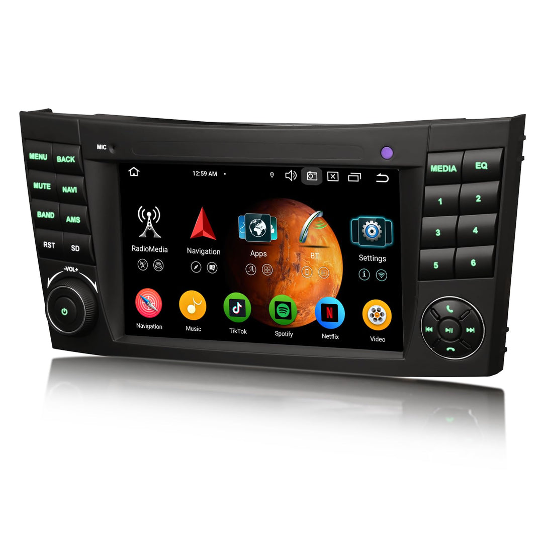 Erisin Android 14 Acht-Kern Autoradio 4GB+64GB Für Mercedes Benz E-Klasse W211 CLS Klasse W219 mit G
