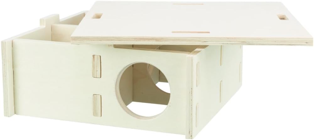 TRIXIE artgerechtes Kleintierhaus ohne Klammern und Nägel für Hamster und Mäuse, mit Vier Kammern Me