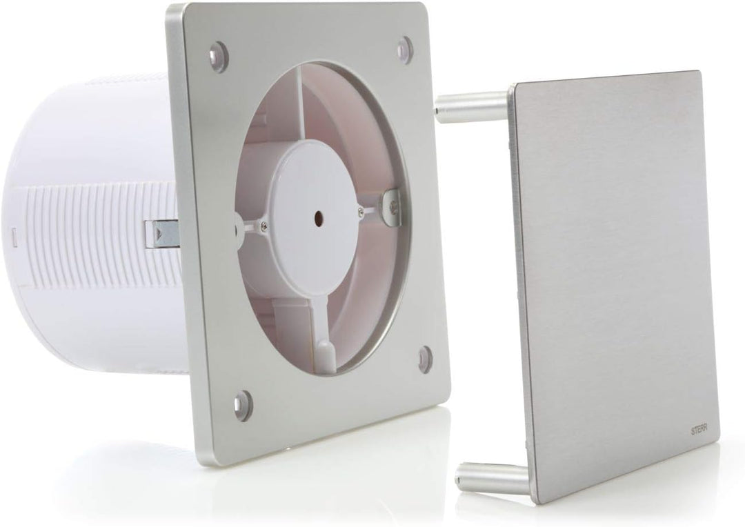 STERR Abluftventilator, 150 mm, leise, für Badezimmer, 150 mm, silberfarben BASIC STYLE 150 mm, BASI