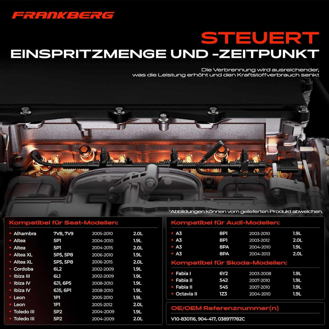 Frankberg Leitungssatz Kontaktbrücke Glühkerzen für A3 8P A-l-h-a-m-b-r-a Altea Cordoba Ibiza Leon T
