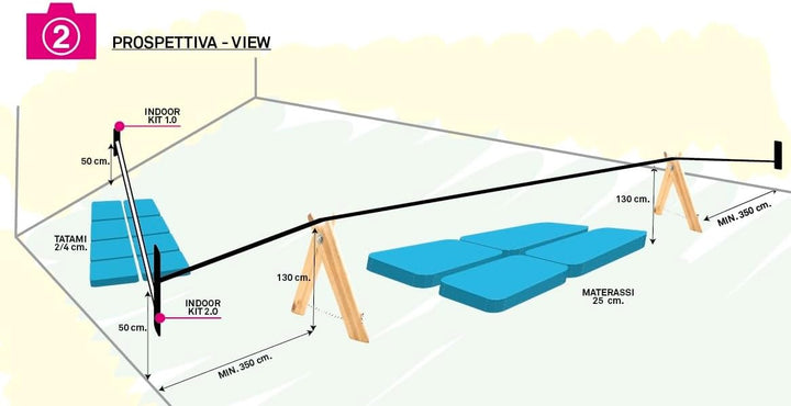 Slackline - Indoor Kit 1.0 - Indoor Kit Platte Wand (1x Einzelplatte + 1x Polschlinge) A) 1 x Einzel