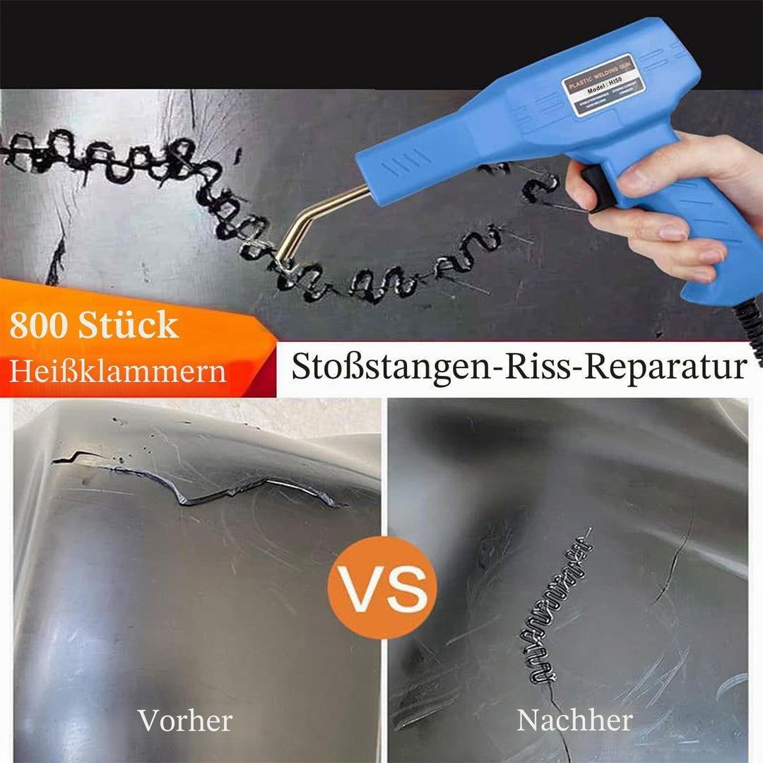 150W Kunststoff Schweissgerät, Auto-Stossstangen-Riss-Reparatur-Set, 800 Stck heisse Hefter kunststo