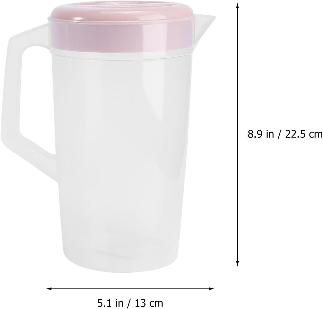 YARNOW 2 Stücke Wasserkrug Saftkrug 2000ml Kühlschrankkrug mit Skala Kunststoff Karaffe Saft Krug mi