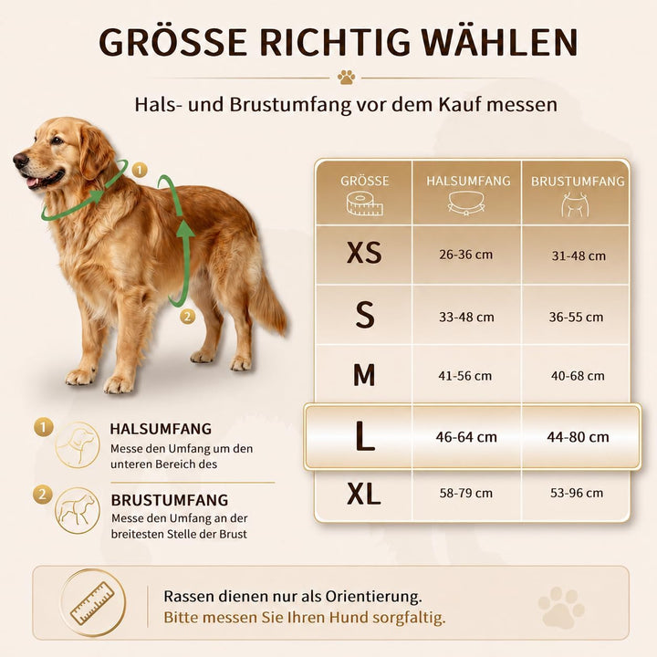 Hundegeschirr Grosse Hunde - Verstellbares Geschirr Hund mit Magnetverschlüssen | Anti-Zug Funktion,