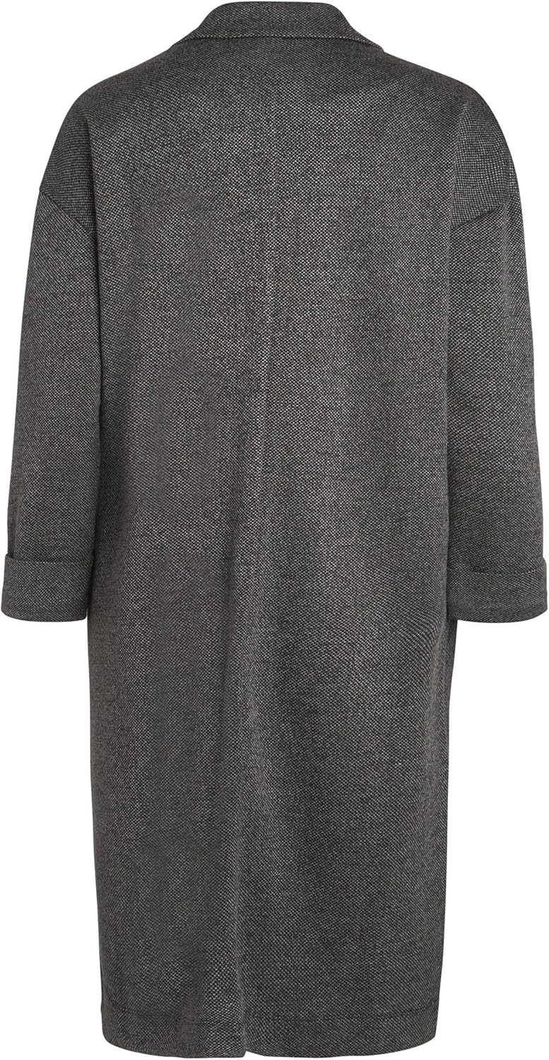 PIECES Damen Mantel, Dark Grey Melange