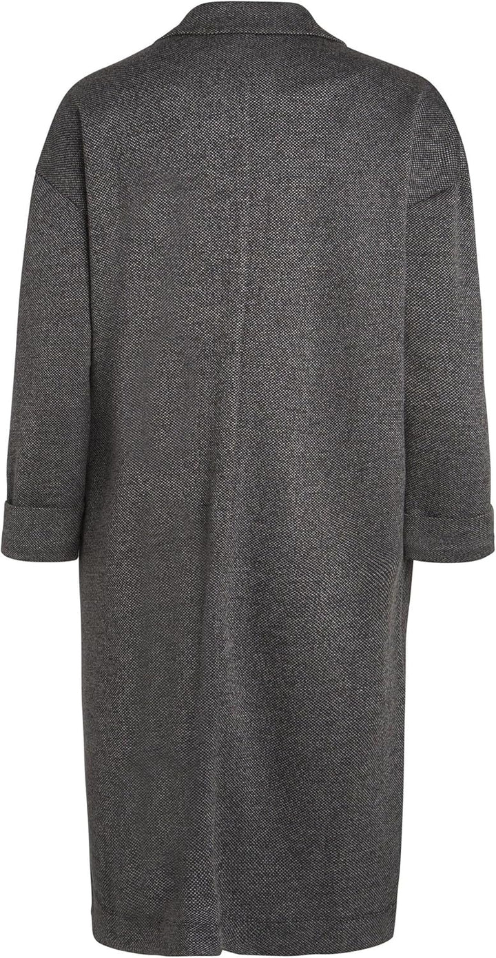 PIECES Damen Mantel, Dark Grey Melange