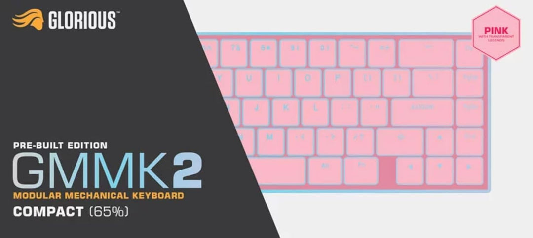 GLORIOUS Gaming GMMK 2 Compact (65%) - Mechanisches Gaming-Keyboard, Aluminiumrahmen, anpassbar, Dou