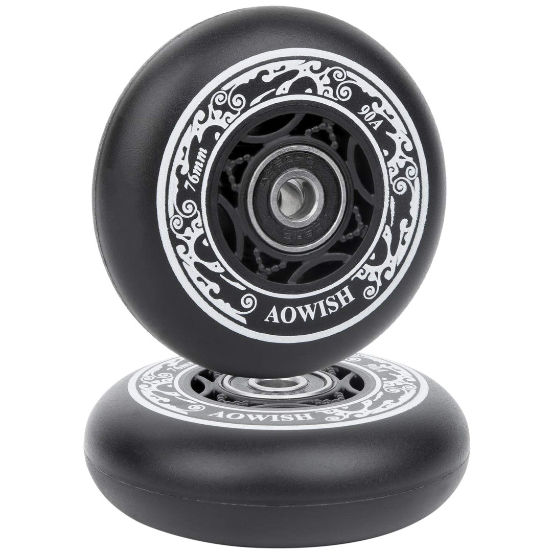 AOWISH Ripstik Wheels [2er Pack] 76 mm Ripstick Wheels 90A Ripsurf Caster Board rad mit vorinstallie