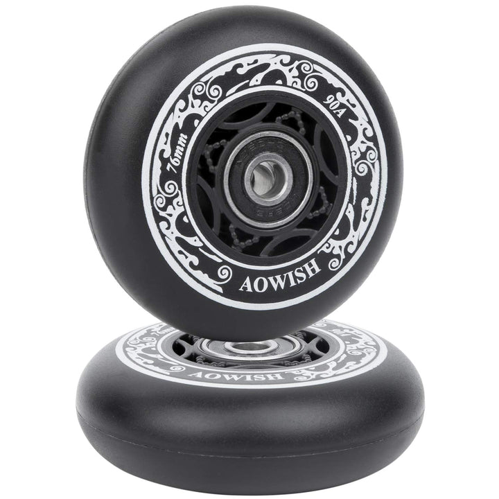 AOWISH Ripstik Wheels [2er Pack] 76 mm Ripstick Wheels 90A Ripsurf Caster Board rad mit vorinstallie