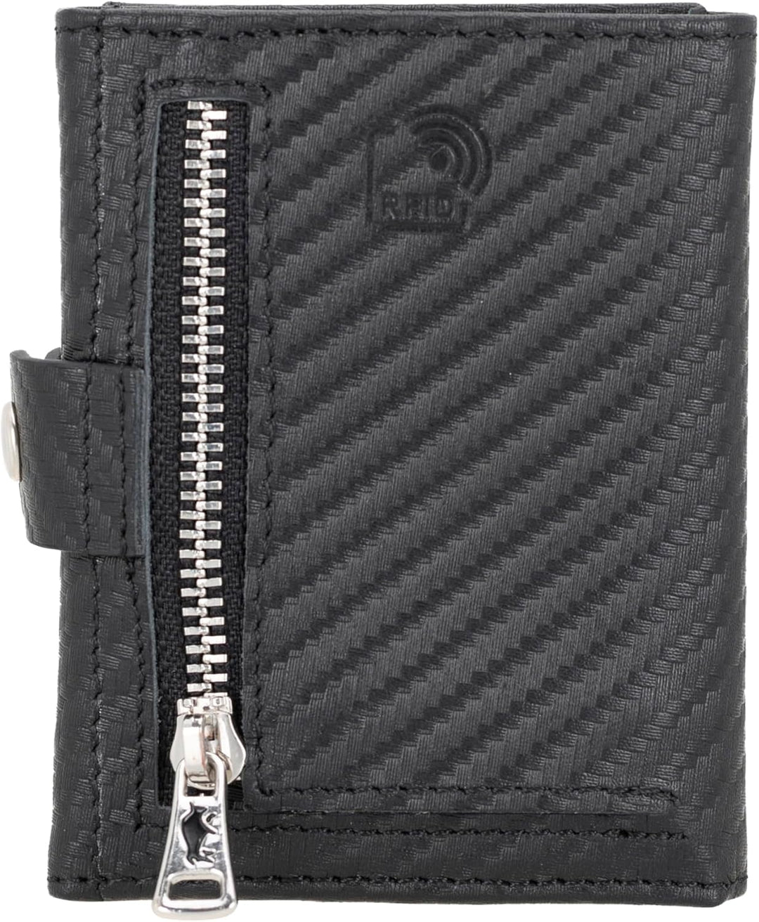 Solo Pelle NEU Slim Wallet mit Münzfach [12 Karten] Slimwallet Riva [RFID-Schutz] Kartenetui mit Mün