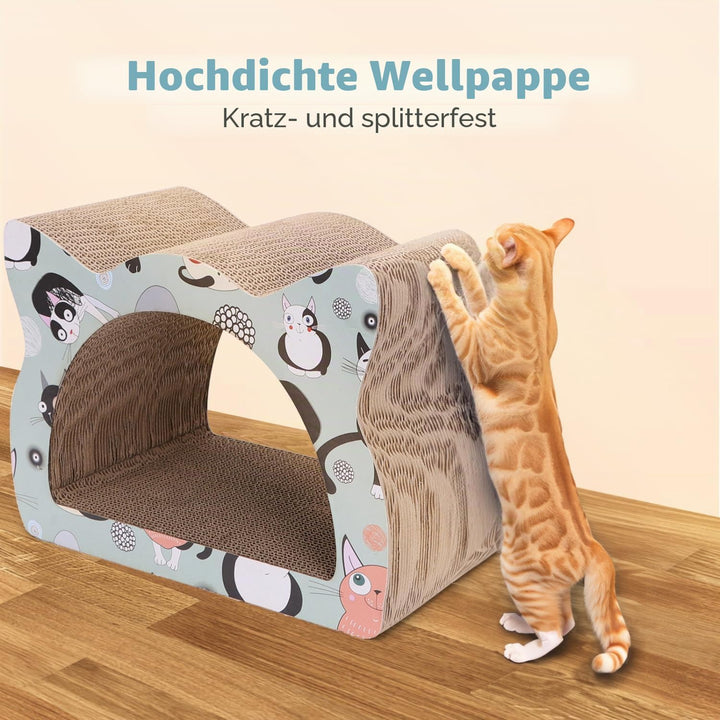 Nobleza - Katzenkratzbrett mit Katzenminze Kratzbrett für Katzen Kätzchen Kratzspielzeug Lounge Kart