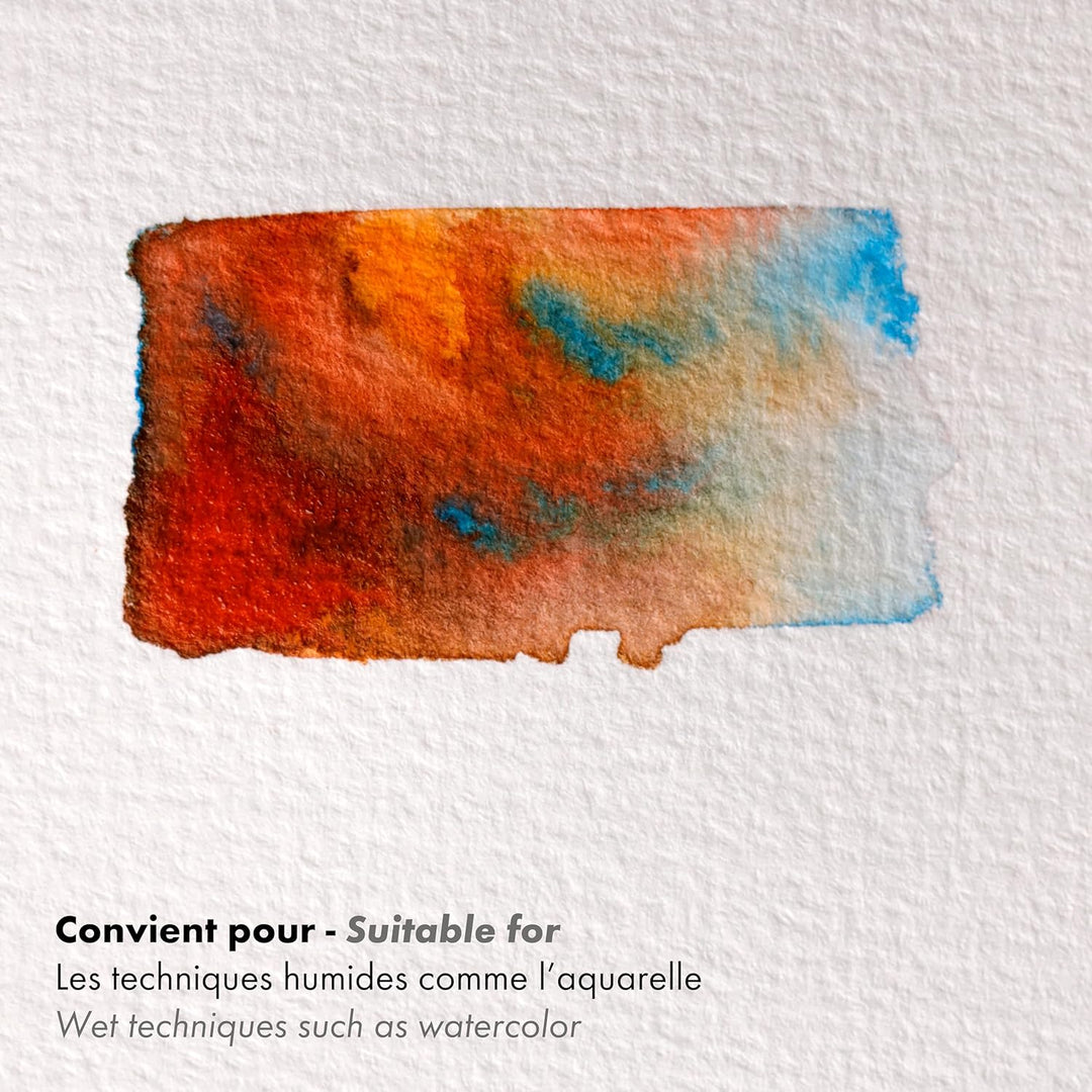 Clairefontaine 975724C - Malblock Aquarell Papier mittelfein gekörnt Goldline Aqua 15 Blatt 59,4x84