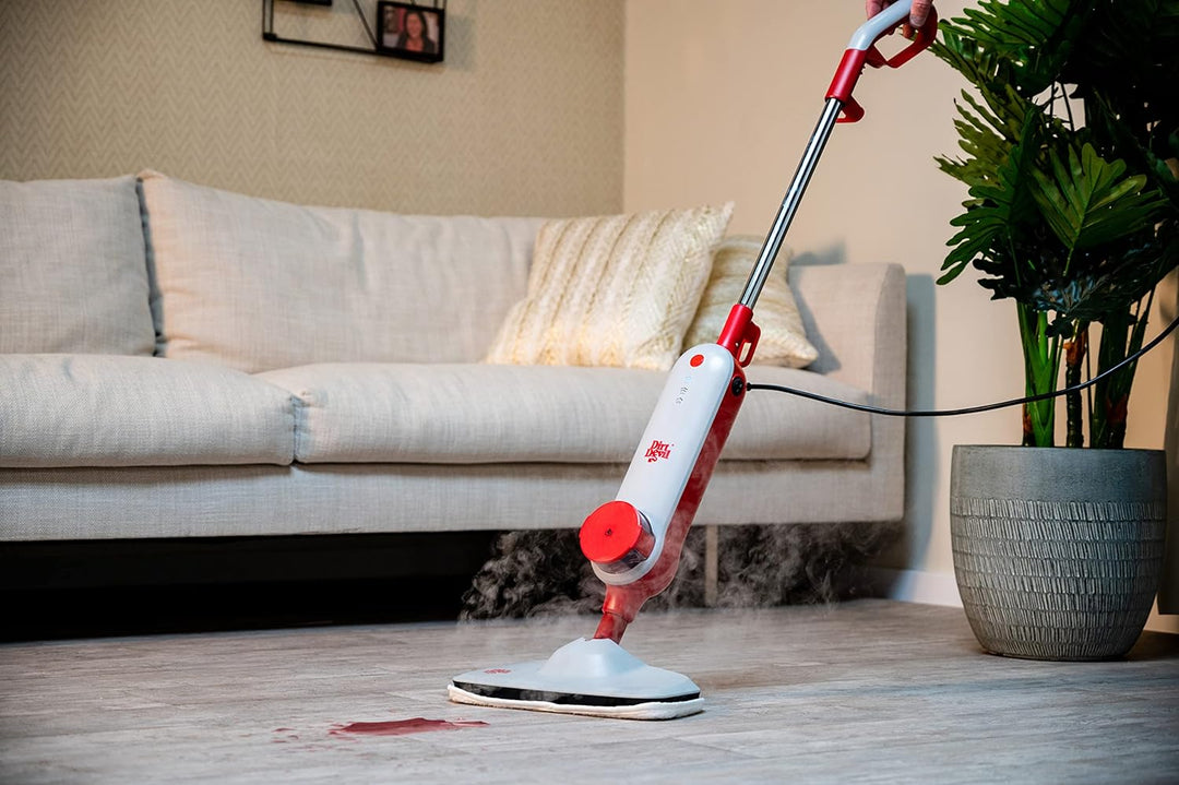 Dirt Devil Dampfreiniger DD7002- Elektrische Bodenreiniger 1300W - Dampfbesen mit 7,5 Meter Reichwei