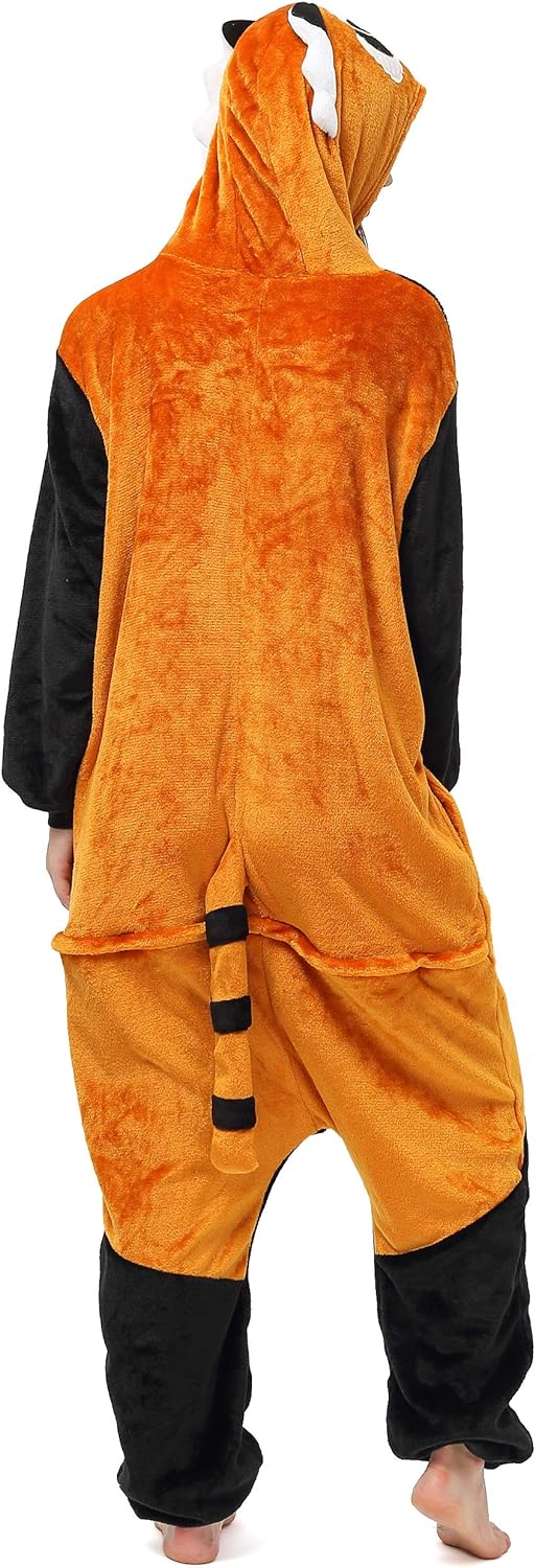 Katara 1744 (30+ Designs) Roter Panda-Kostüm, Unisex Onesie/ Pyjama-Qualität für Erwachsene & Teenag