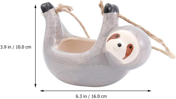 HEMOTON 2 Stück Hängenden Pflanzer Keramik Blumentopf Tier Blumentöpfe Saftigen Bonsai Container Luf