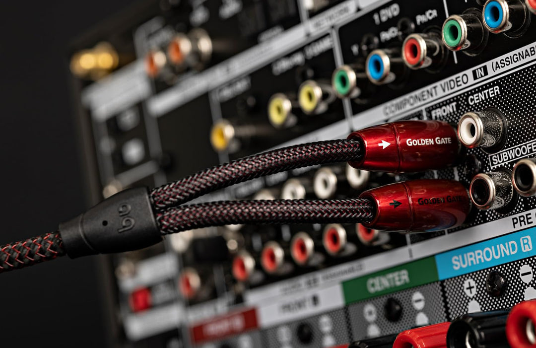 AudioQuest 2 m Golden Gate RCA Audiokabel 2 x RCA Schwarz - Audiokabel (2 x RCA, 2 x RCA, Kupfer, 2