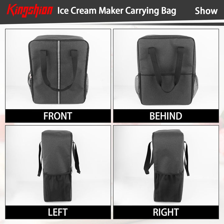 Ice Cream Maker Carrying Bag with Handle, Waterproof Dustproof Storage Bag Compatible with Ninja Cre