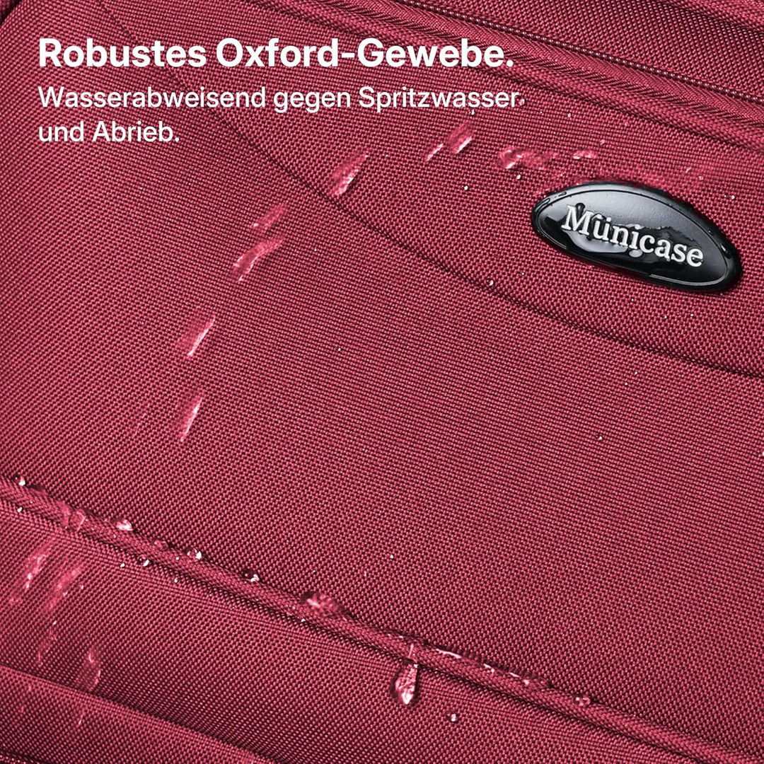 Stoffkoffer erweiterbar mit Frontfächern,15% Extra-Volumen, TSA-Schloss, 360° Doppelrollen & verdeck