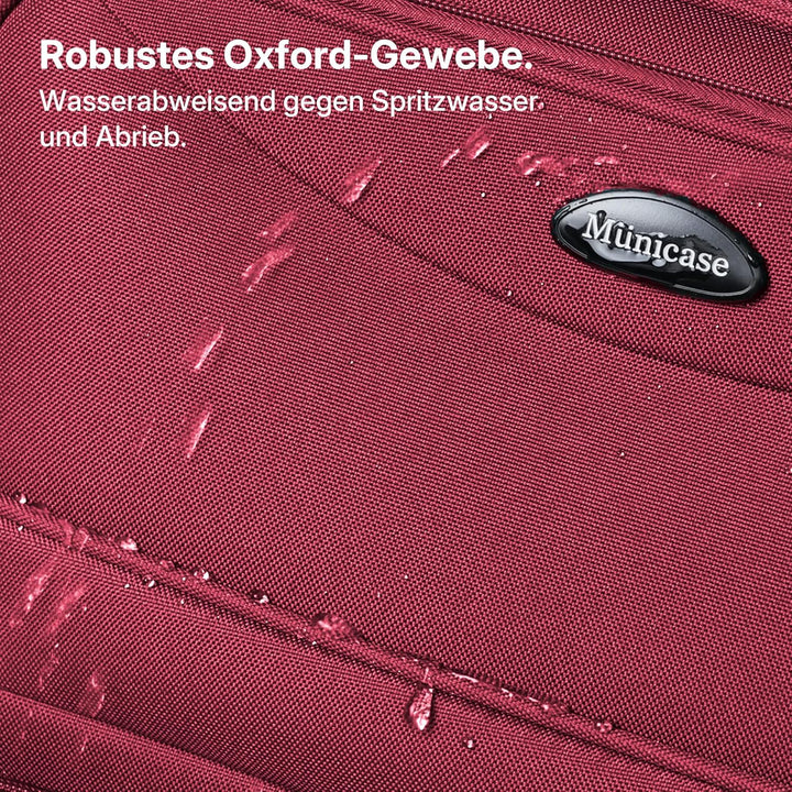Stoffkoffer erweiterbar mit Frontfächern,15% Extra-Volumen, TSA-Schloss, 360° Doppelrollen & verdeck